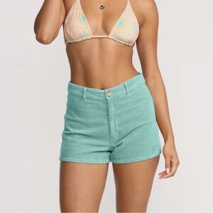 Green Women's Corduroy Shorts